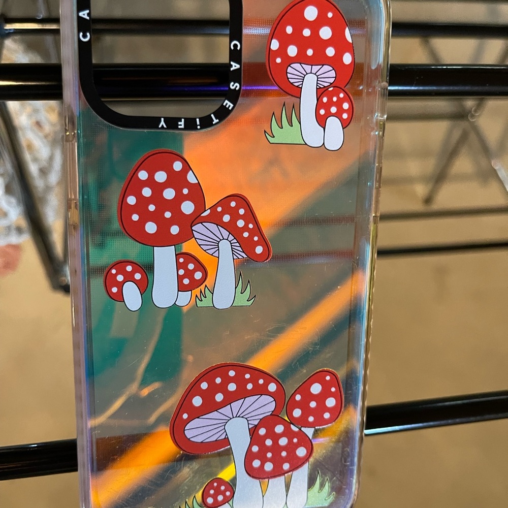 Casetify iridescent clear/Mushroom case fits iPhone 12 Pro Max